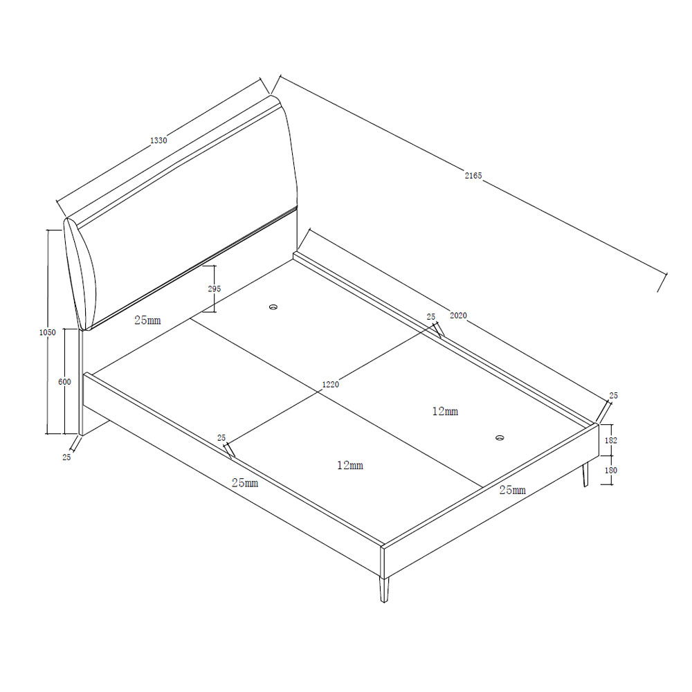 NEON ΚΡΕΒΑΤΙ (ΓΙΑ ΣΤΡΩΜΑ 120x200cm) ΓΚΡΙ ΦΥΣΙΚΟ 133×216.5x101cm