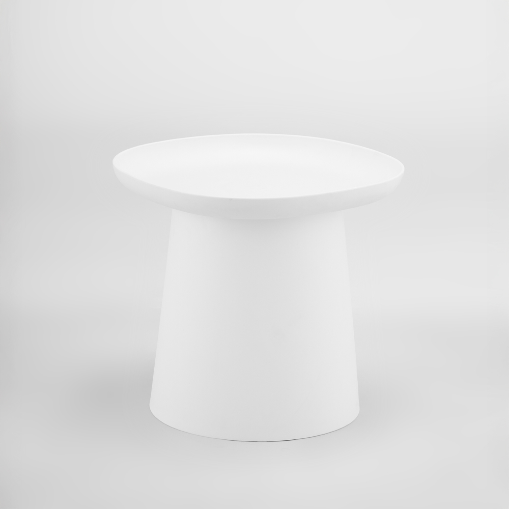 PLATE COFFEE TABLE ΛΕΥΚΟ 50x50x47.5cm