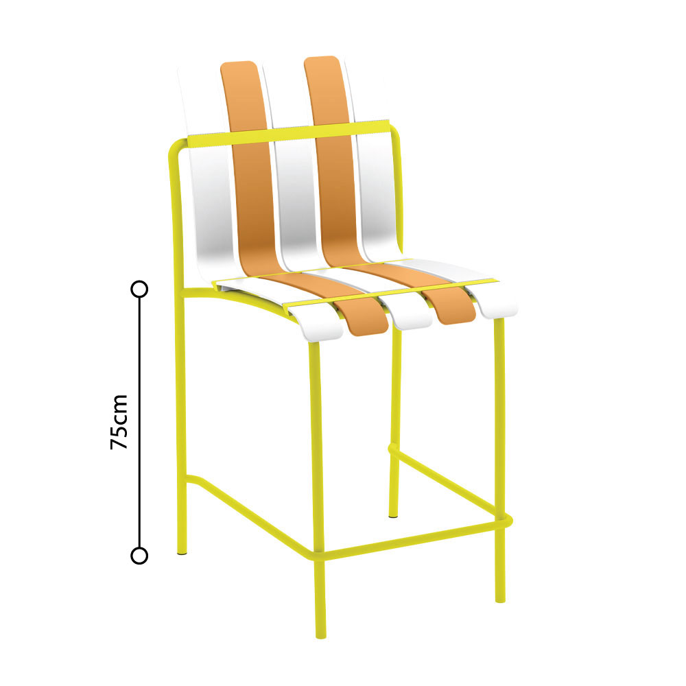 KIOSK ΣΚΑΜΠΟ BAR ΛΕΥΚΟ ΠΟΡΤΟΚΑΛΙ 54×40.5x110cm