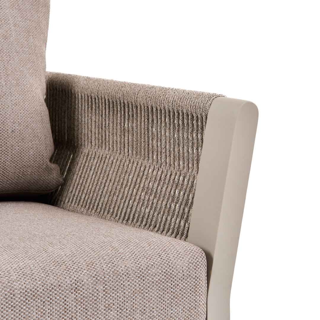 Πολυθρόνα lounge  Borromeo Αλουμινίου Taupe