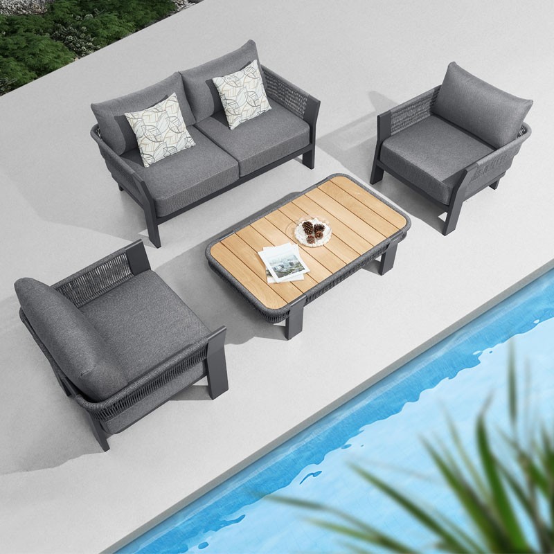 Borromeo Lounge Ανθρακί Αλουμίνιου