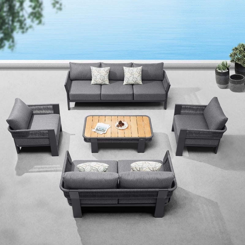 Borromeo Lounge Ανθρακί Αλουμίνιου
