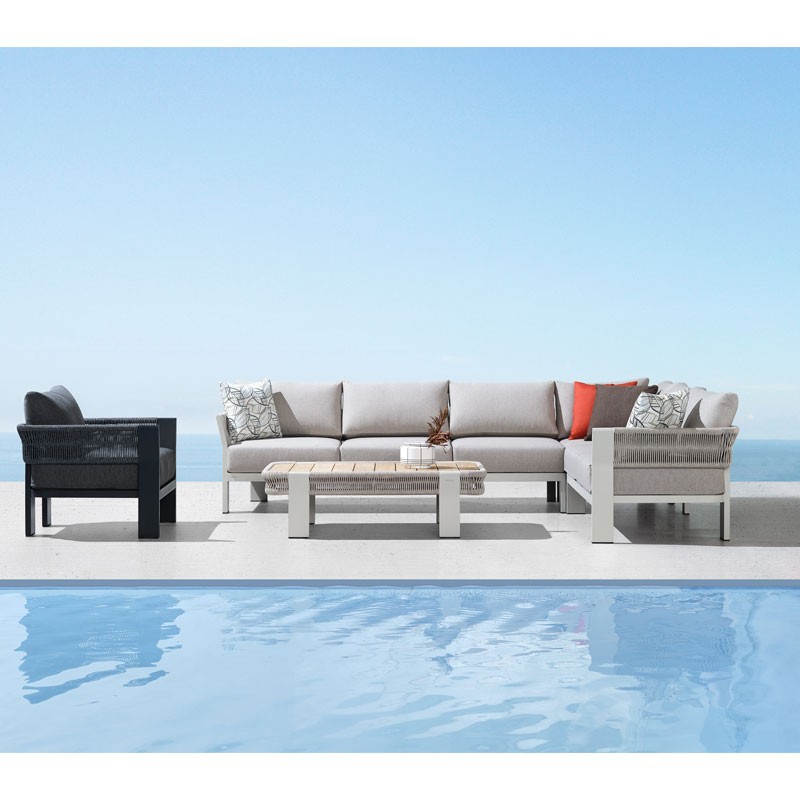Πολυθρόνα lounge  Borromeo Αλουμινίου Taupe