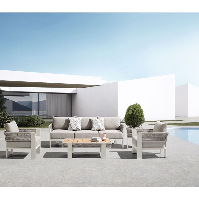Πολυθρόνα lounge  Borromeo Αλουμινίου Taupe