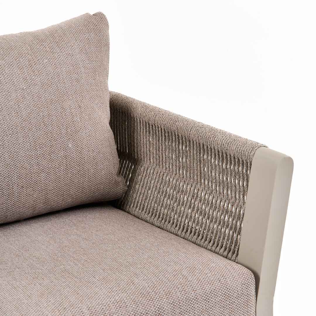 Πολυθρόνα lounge  Borromeo Αλουμινίου Taupe