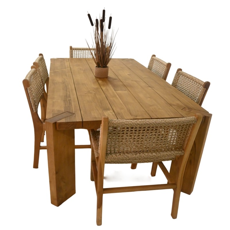 Τραπέζι Cornie 220cm Ξύλου Teak