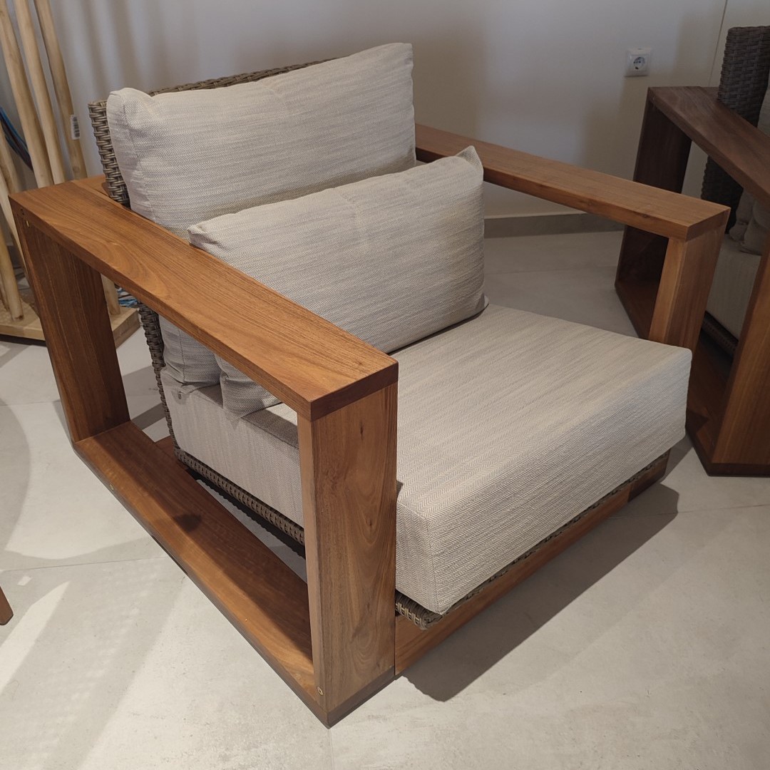 Πολυθρόνα lounge Cuba Ξύλο Teak