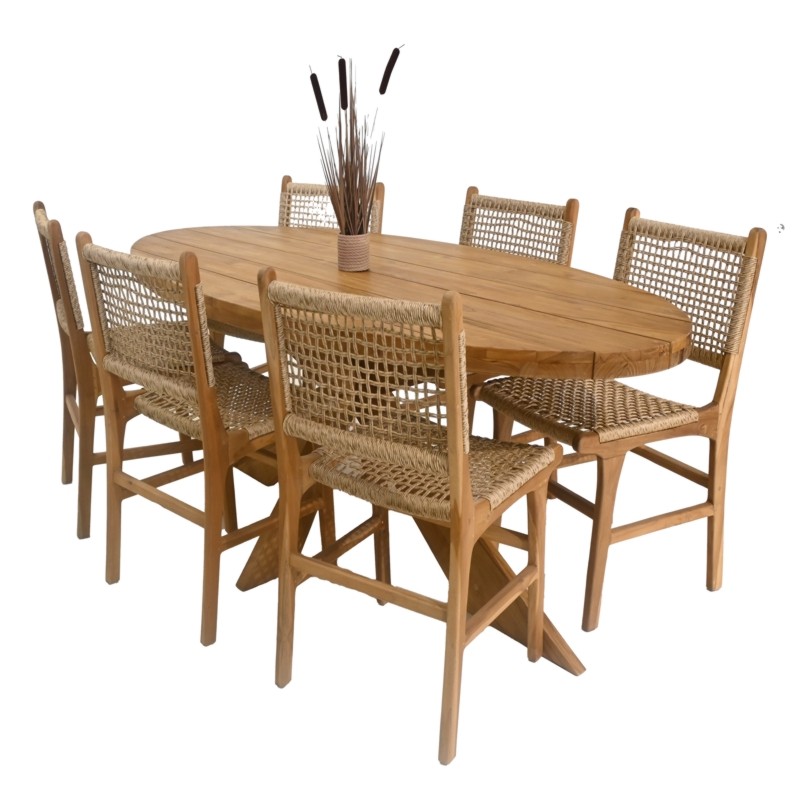 Τραπέζι Elips 300cm Ξύλο Teak