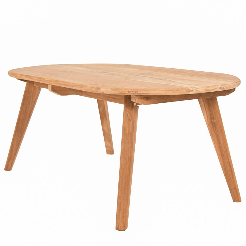 Τραπεζάκι Καθιστικού Henry Oval Ξύλο Teak