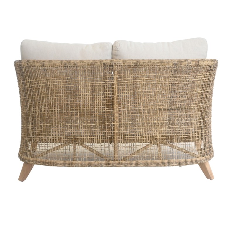 Καναπές Διθέσιος Jasmin Ξύλο Teak / Wicker