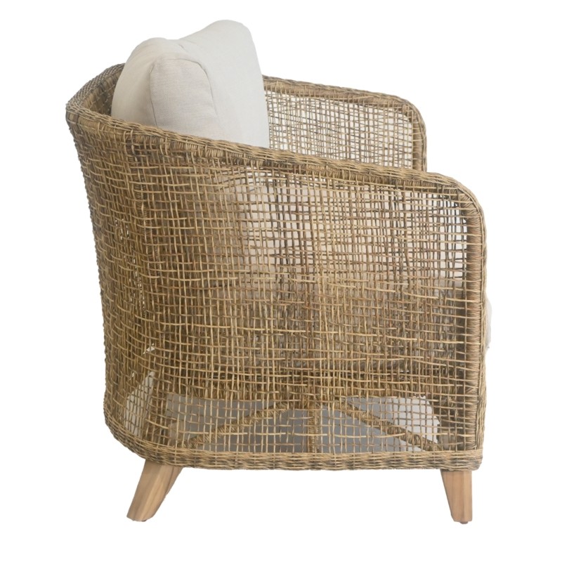 Καναπές Διθέσιος Jasmin Ξύλο Teak / Wicker
