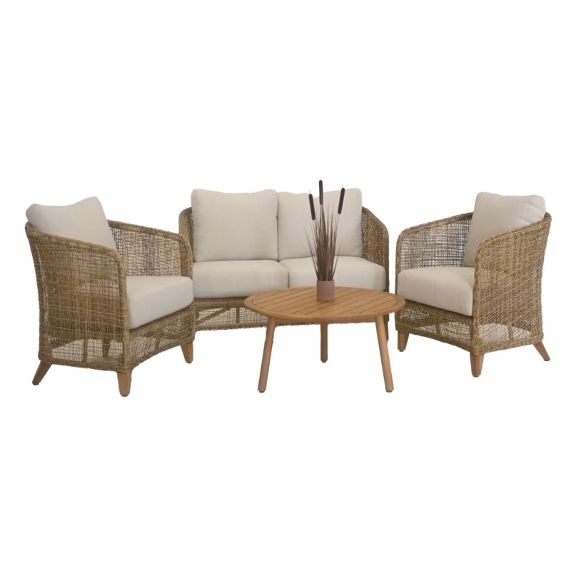 Σετ Καθιστικό Ι 4Τμχ Jasmin Ξύλο Teak / Wicker
