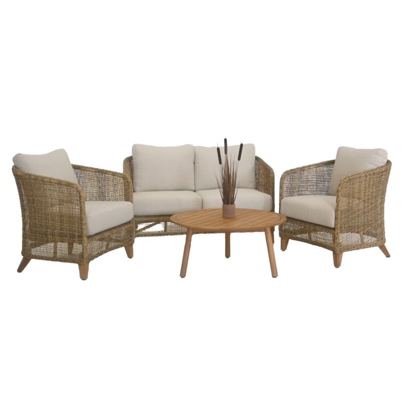 Σετ Καθιστικό Ι 4Τμχ Jasmin Ξύλο Teak / Wicker