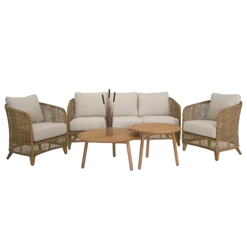 Σετ Καθιστικό ΙΙ 4Τμχ Jasmin Ξύλο Teak / Wicker