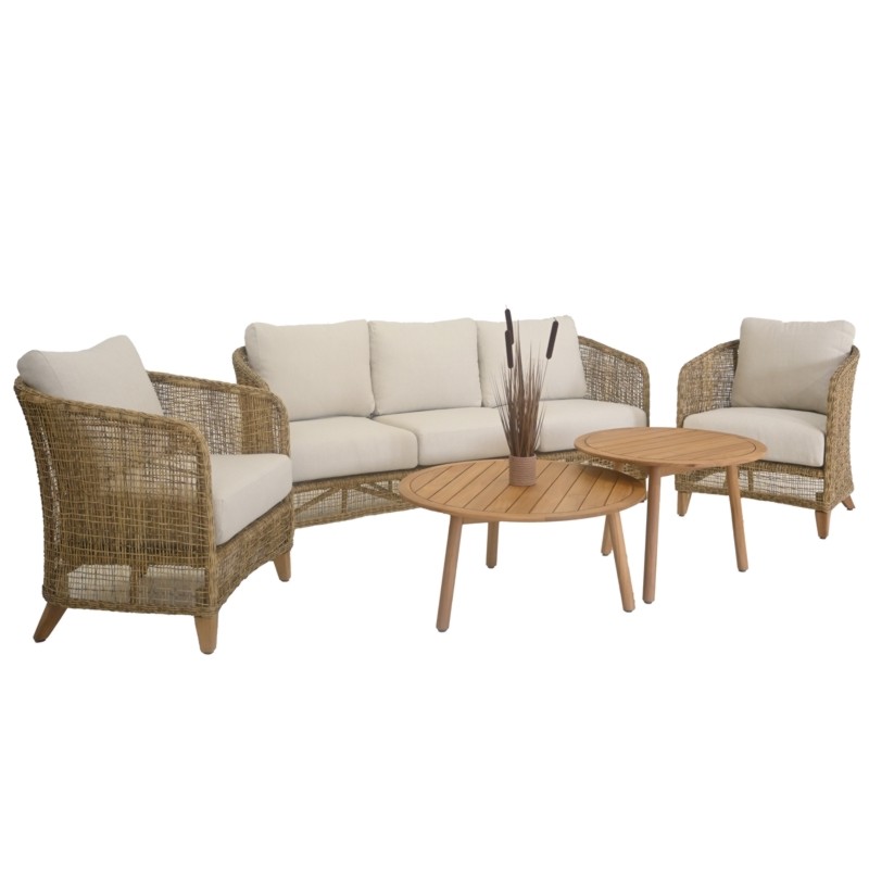 Σετ Καθιστικό ΙΙ 4Τμχ Jasmin Ξύλο Teak / Wicker