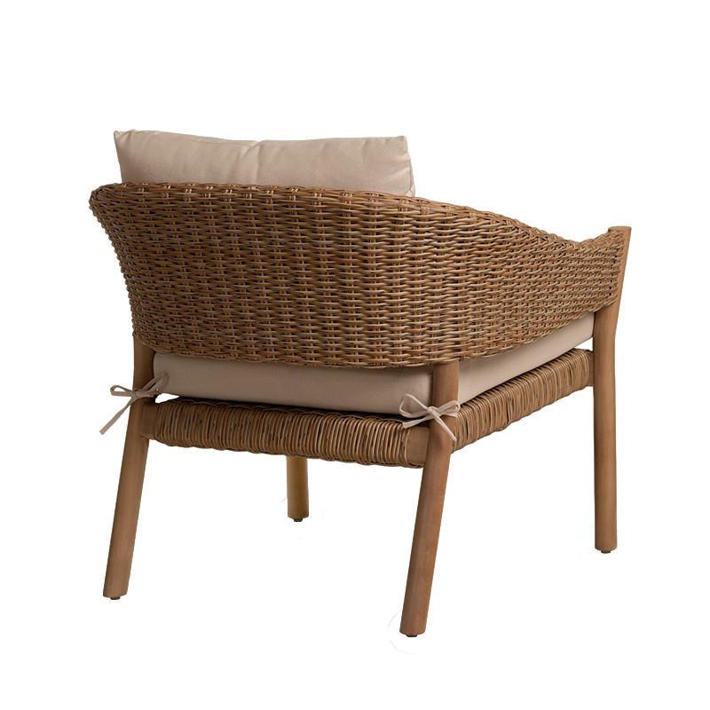 Πολυθρόνα lounge Karin Ξύλο Ακακίας