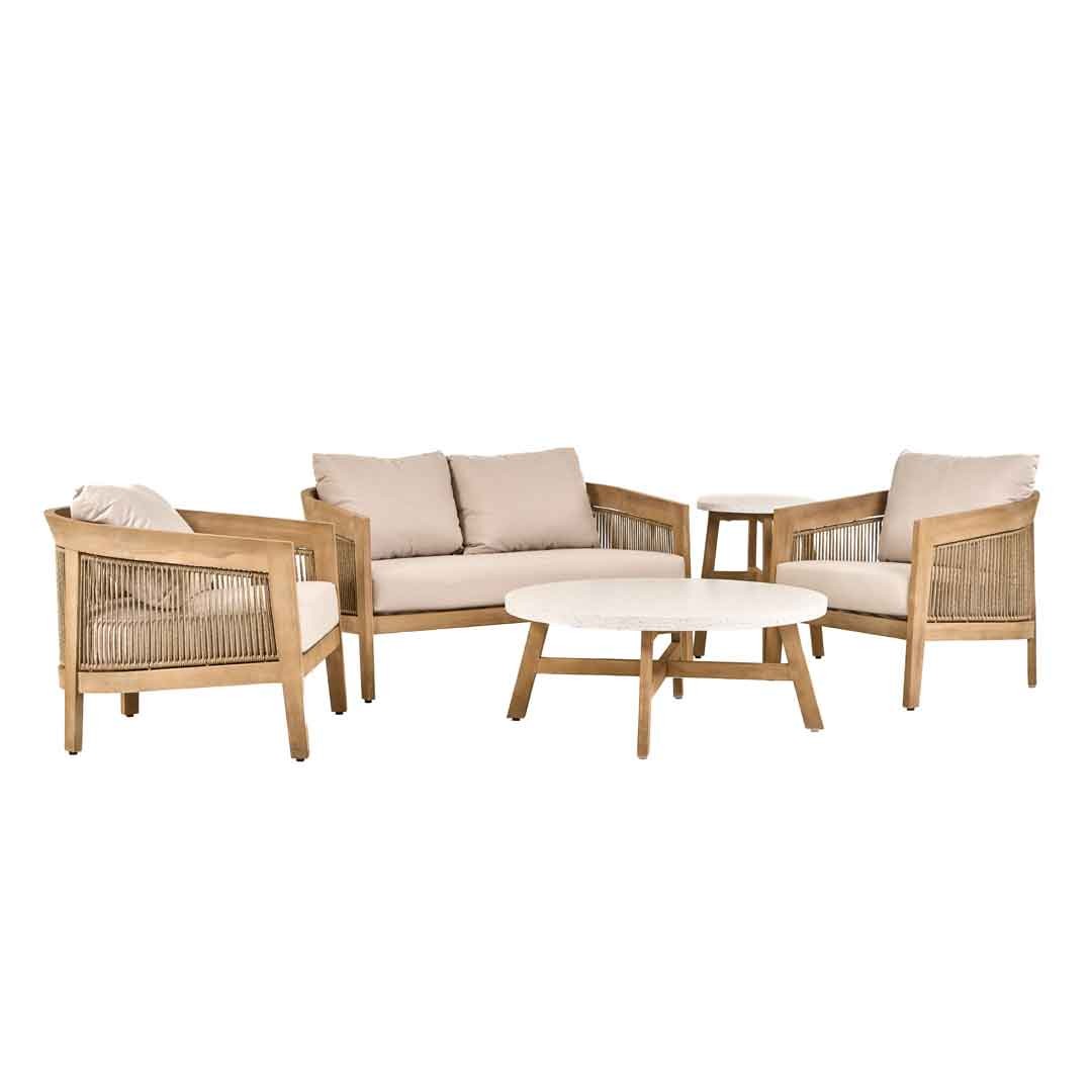 Πολυθρόνα lounge Oliver Ξύλο Ακακίας