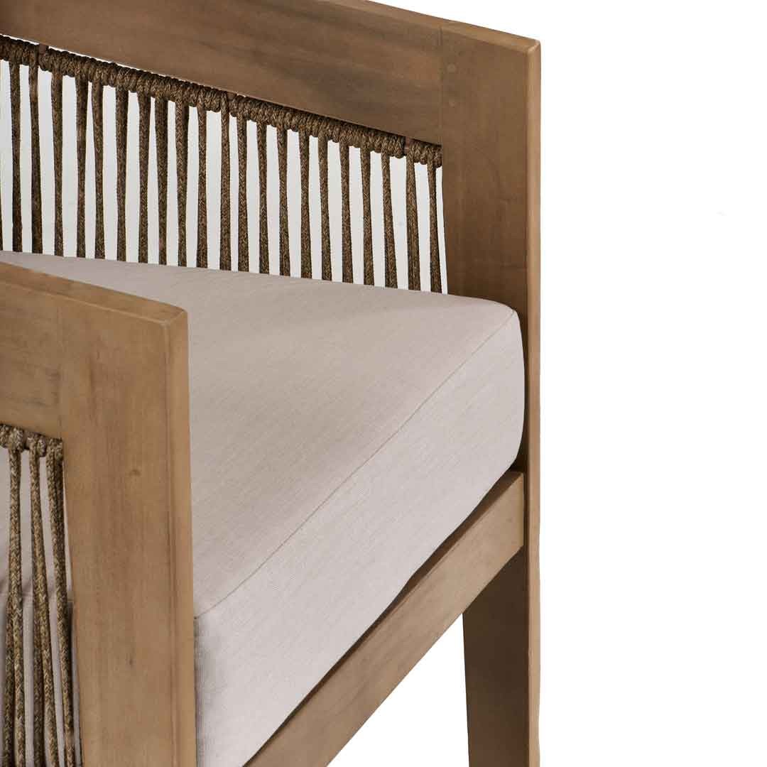 Πολυθρόνα lounge Oliver Ξύλο Ακακίας
