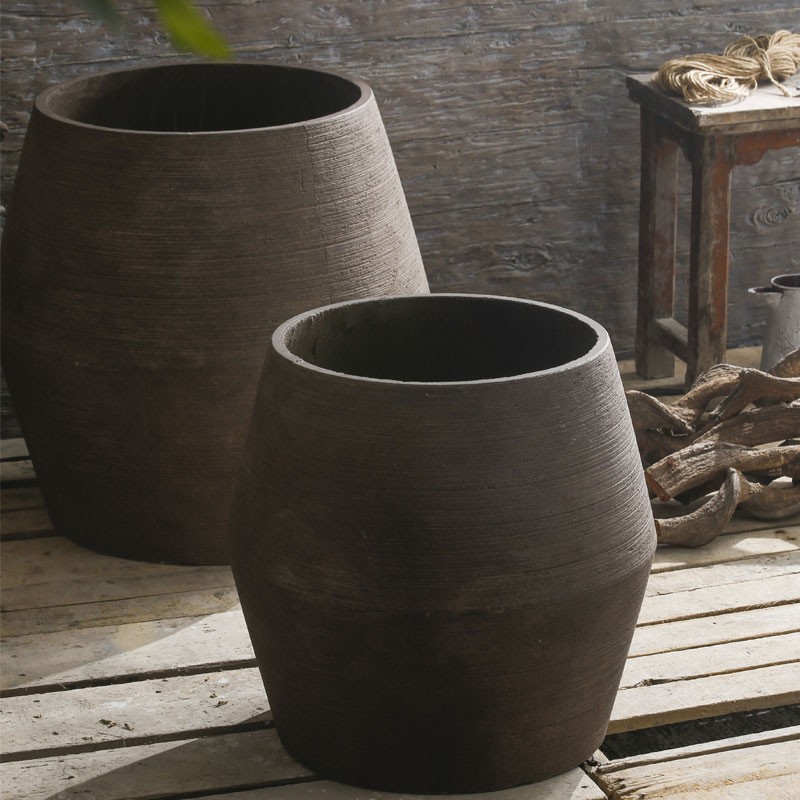 Κασπώ-Βάζο Fiber Cement Brownish Dirt Φ44Χ43Η