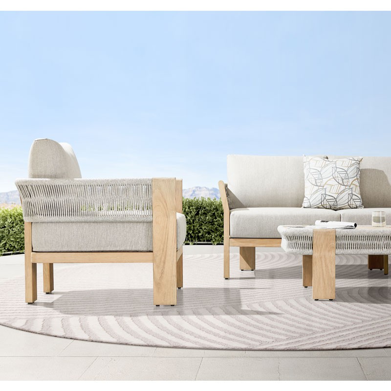 Πολυθρόνα lounge Borromeo Ξύλο Teak
