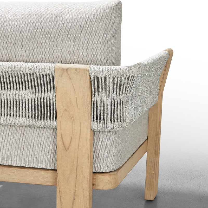 Πολυθρόνα lounge Borromeo Ξύλο Teak