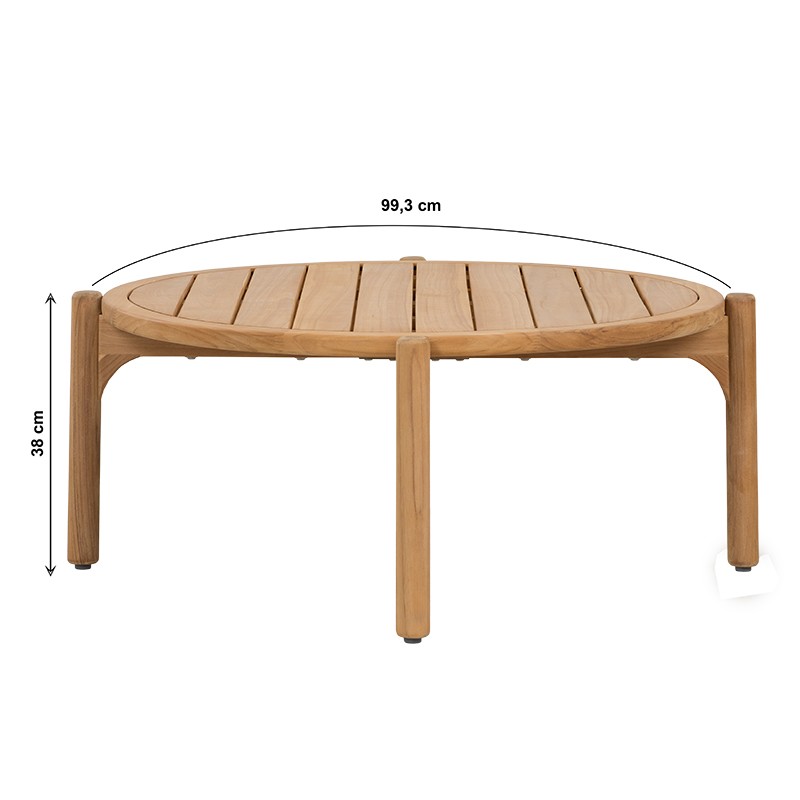 Τραπεζάκι Σαλονιού Touluse Ξύλο Teak