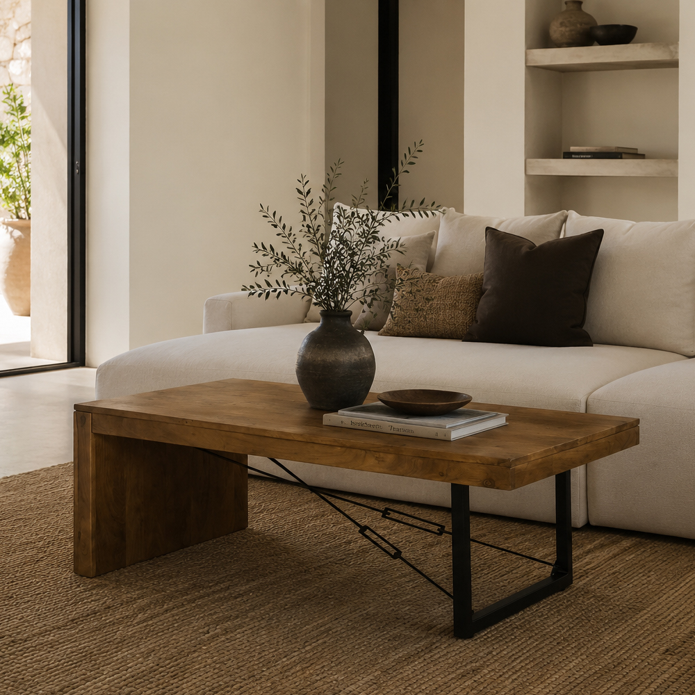 WIRE COFFEE TABLE ΚΑΡΥΔΙ ΜΑΥΡΟ 120x60x40