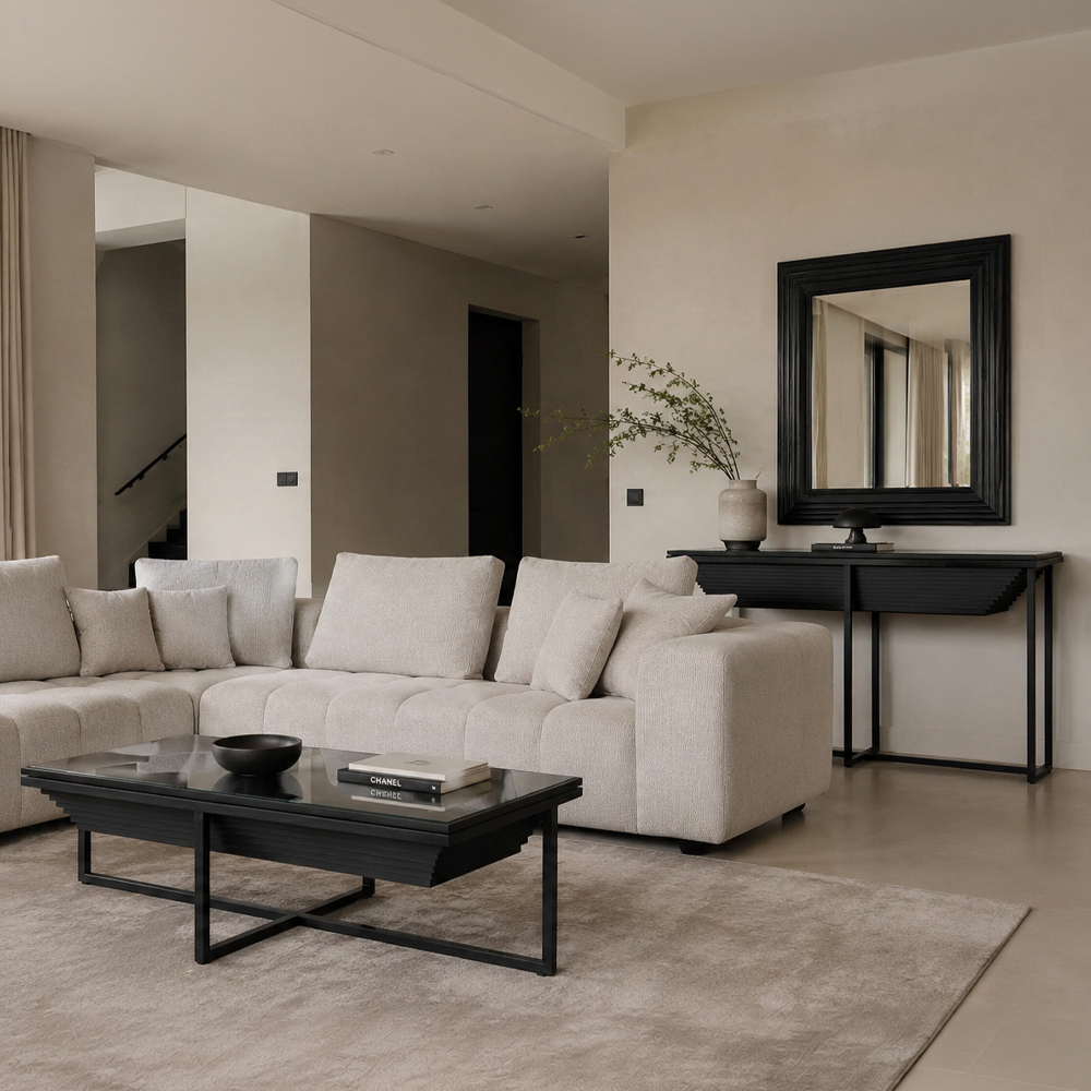 CHEOPS COFFEE TABLE ΜΑΥΡΟ 120x60x42
