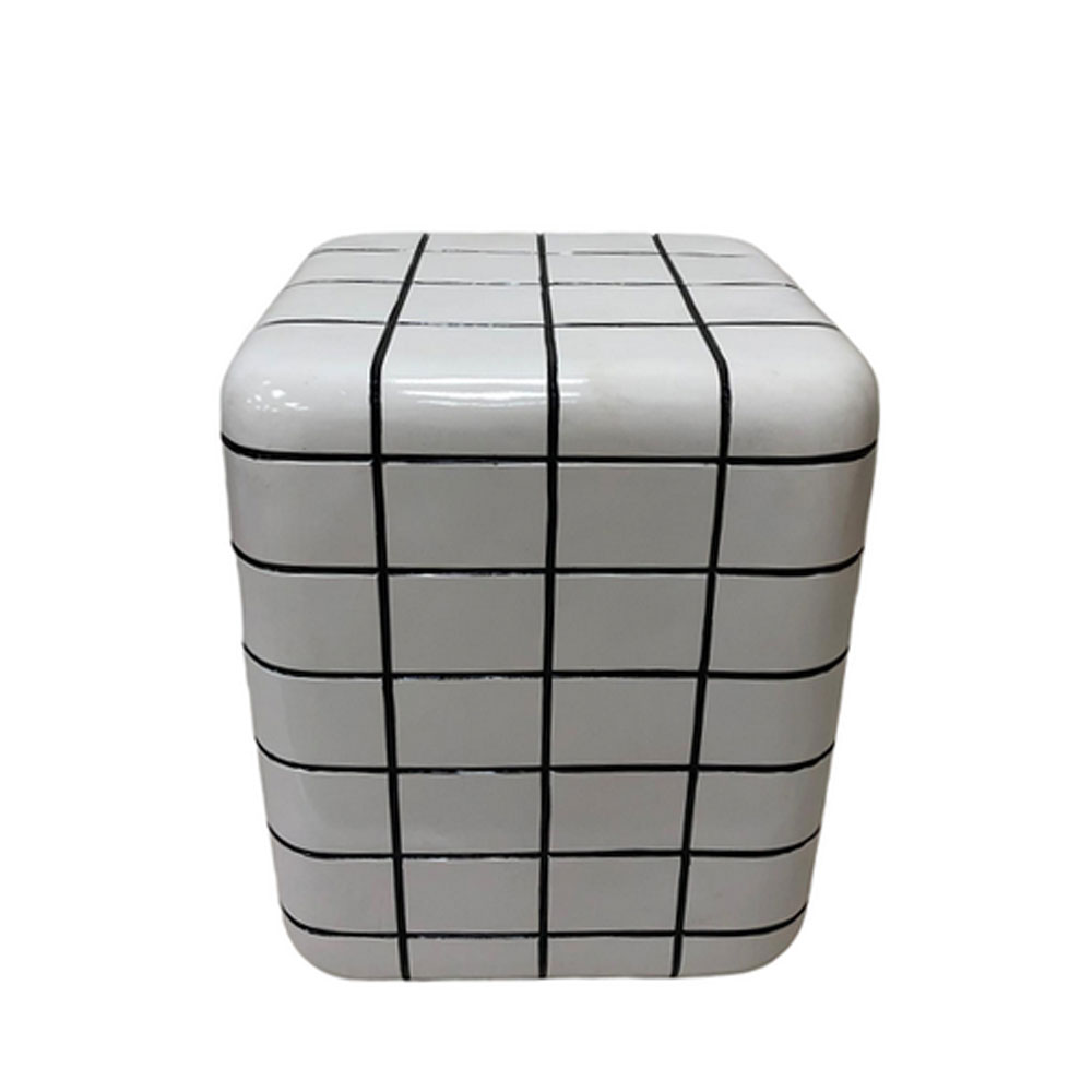 CUBIX SIDE TABLE ΛΕΥΚΟ 33.5×33.5x41cm