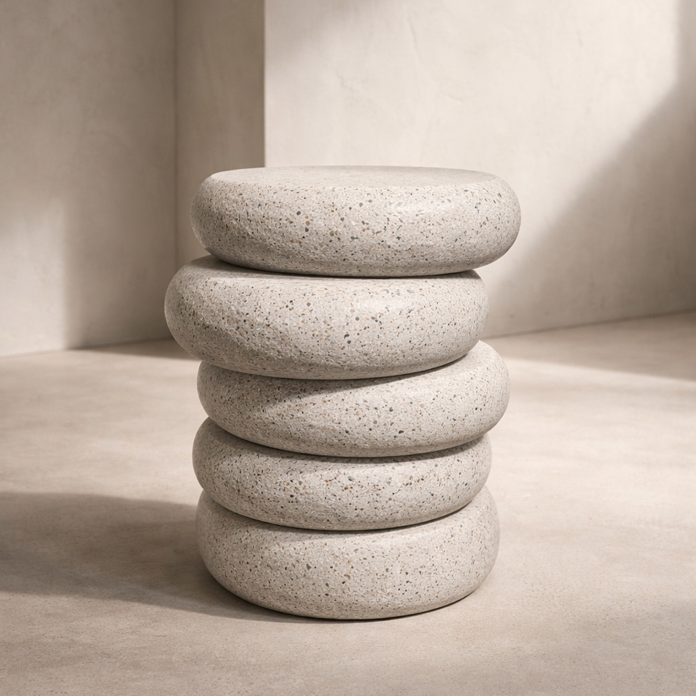 BALANCE SIDE TABLE TERRAZZO 41×42.5x50cm