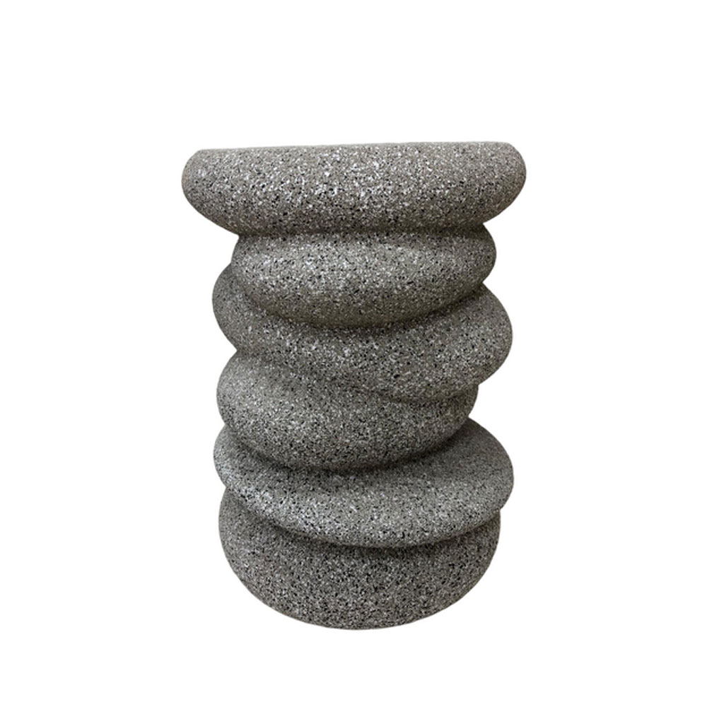 BALANCE SIDE TABLE STONE GREY 34x37x49.5cm