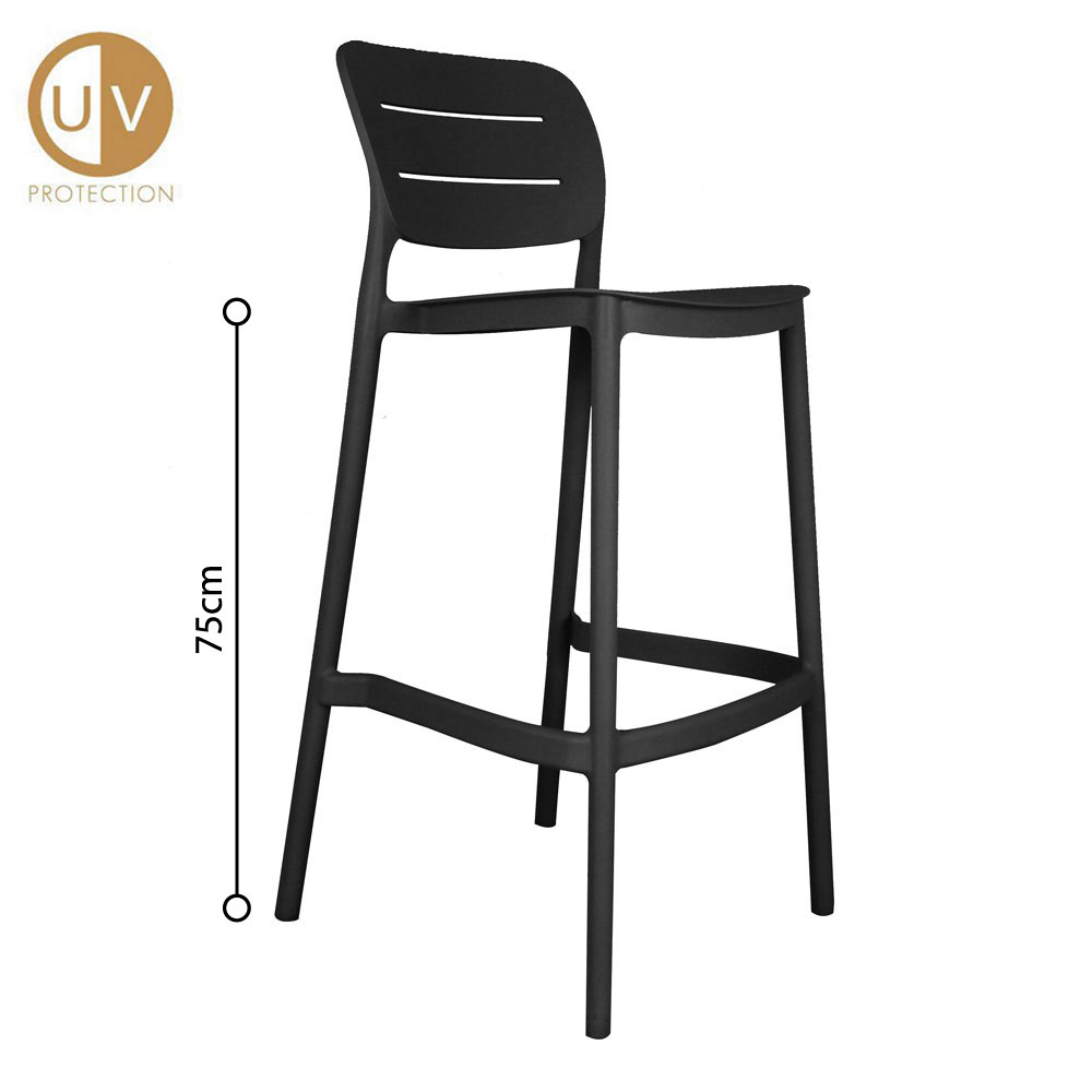 ZURICH ΣΚΑΜΠΟ BAR ΜΑΥΡΟ 50×48.5×103.5