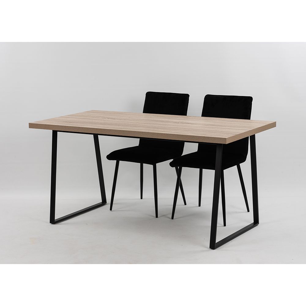 PLEGMA ΤΡΑΠΕΖΙ SONOMA ΜΑΥΡΟ 160x80x76cm