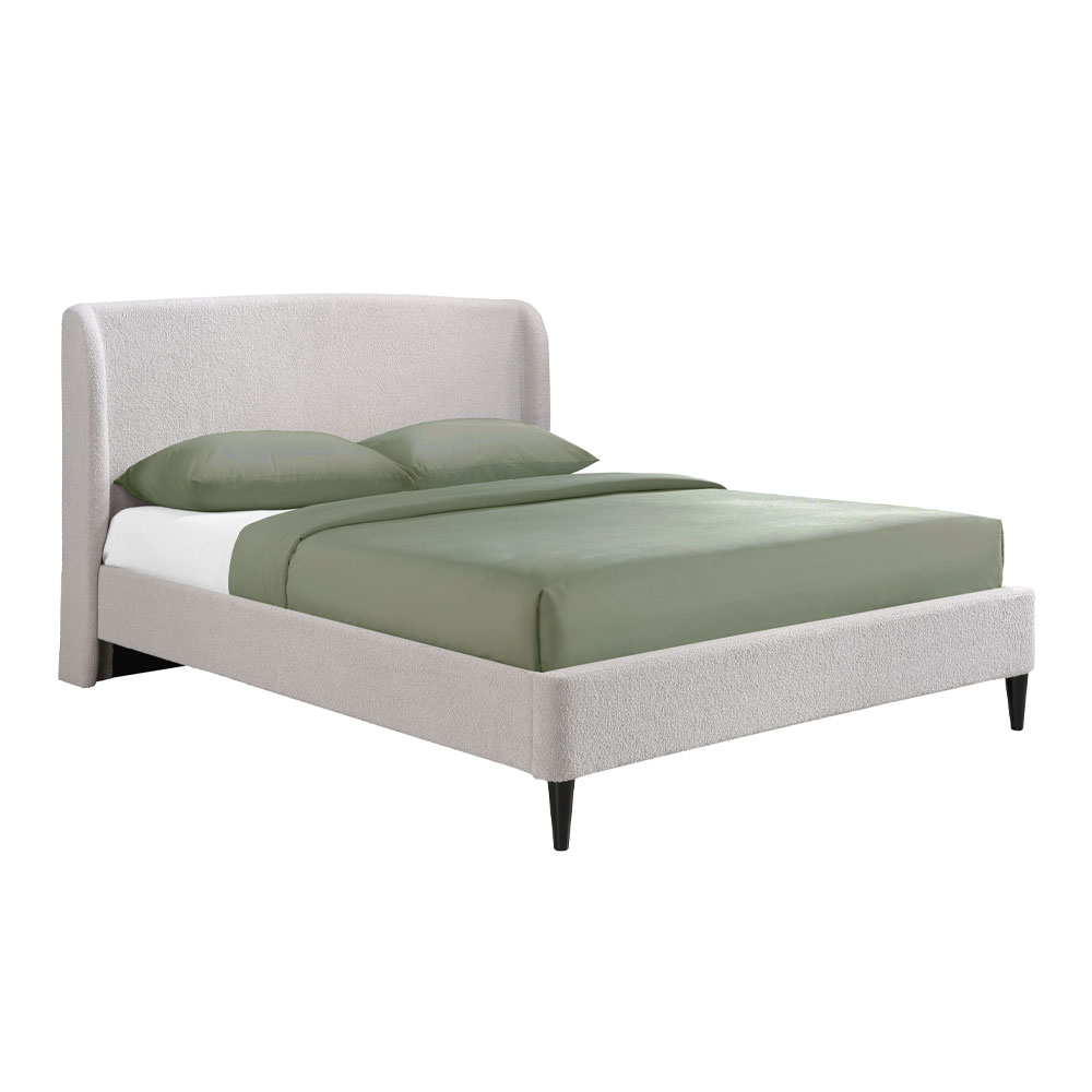 TEDDY ΚΡΕΒΑΤΙ (ΓΙΑ ΣΤΡΩΜΑ 160x200cm) ΓΚΡΙ ΑΝΟΙΧΤΟ 221×171.5x111cm