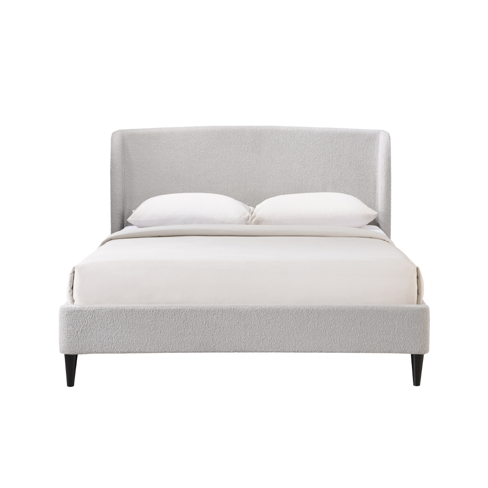 TEDDY ΚΡΕΒΑΤΙ (ΓΙΑ ΣΤΡΩΜΑ 160x200cm) ΓΚΡΙ ΑΝΟΙΧΤΟ 221×171.5x111cm