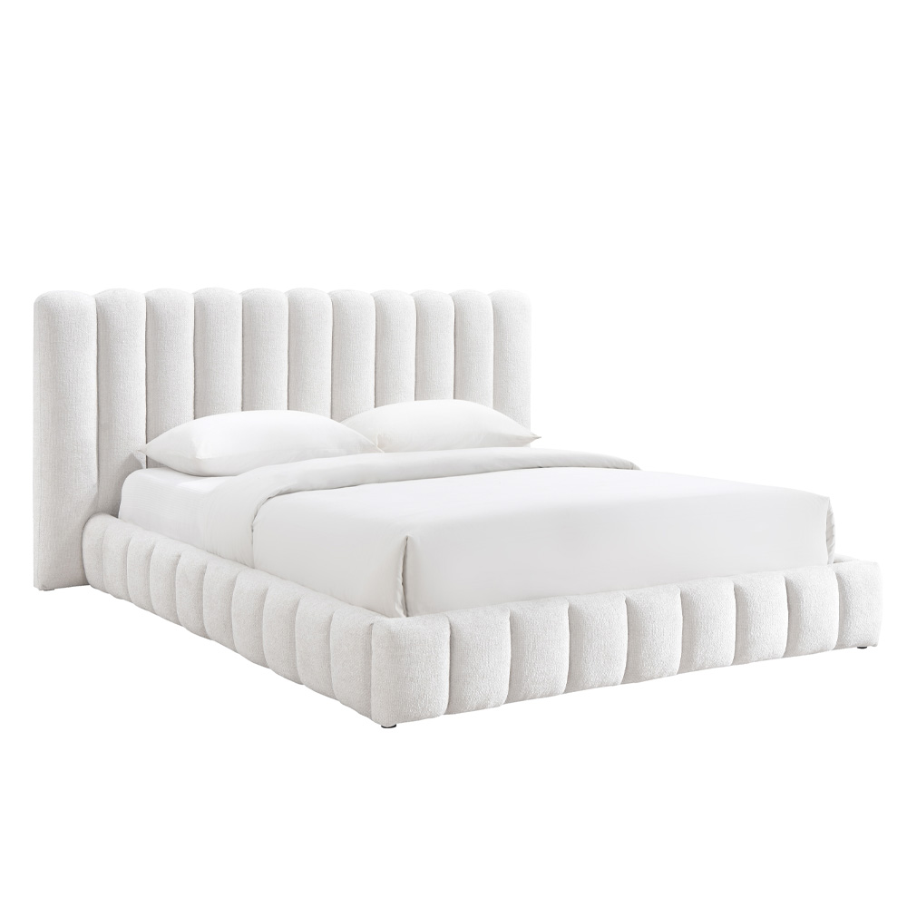 SAVAGIAR ΚΡΕΒΑΤΙ (ΓΙΑ ΣΤΡΩΜΑ 160x200cm) CREAM 210.5×220.5×109.7cm