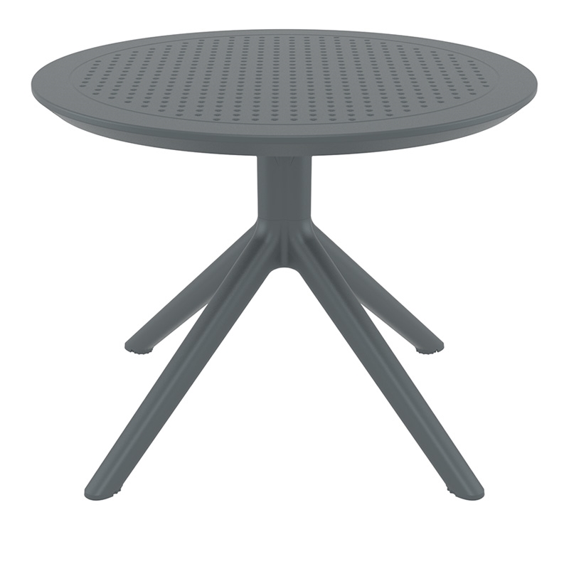 SKY DARK GREY MINI Φ60X45εκ. ΤΡΑΠΕΖΙ ΠΟΛ/ΝΙΟΥ