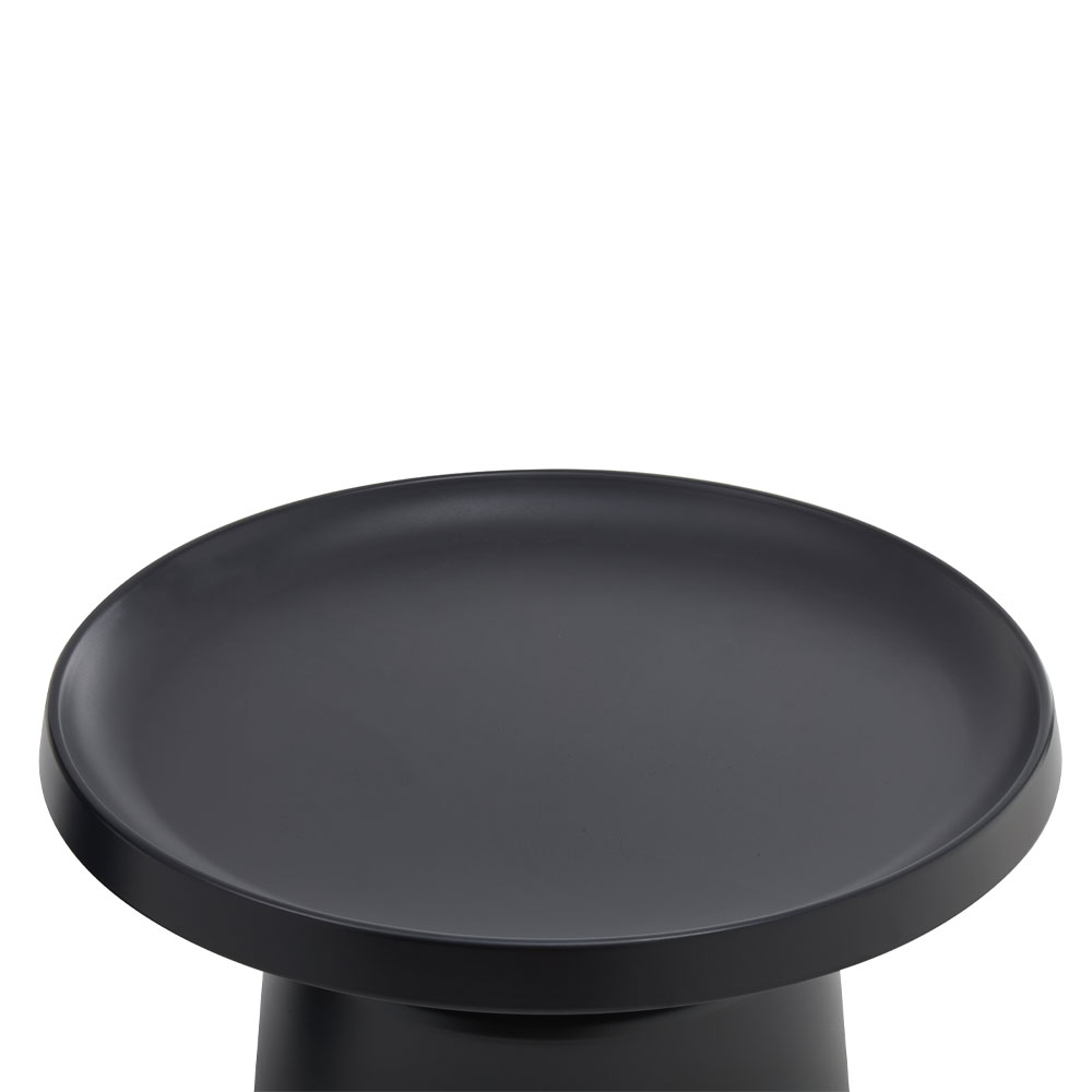 MOUSSE COFFEE TABLE SET 2ΤΕΜ ΜΑΥΡΟ ΜΑΤ 70x70x50cm