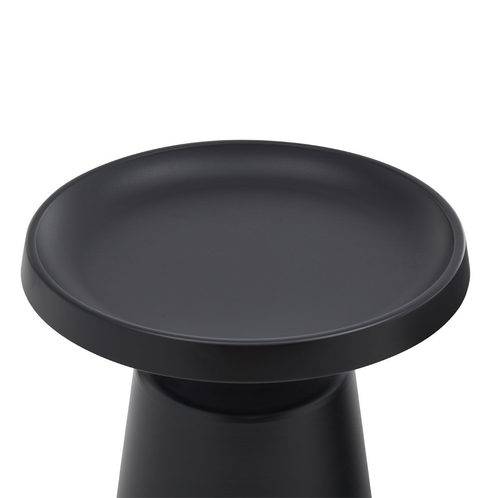 MOUSSE COFFEE TABLE SET 2ΤΕΜ ΜΑΥΡΟ ΜΑΤ 70x70x50cm