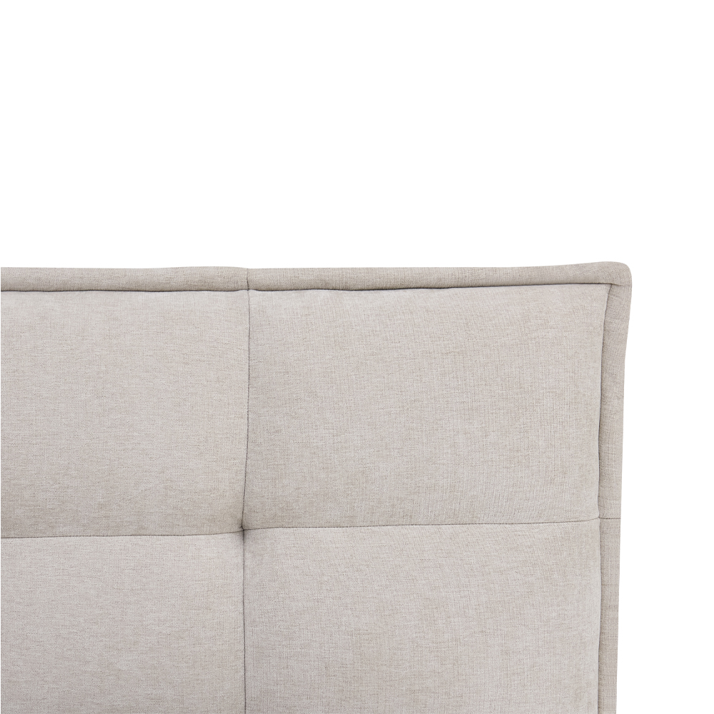 BUTTON ΚΡΕΒΑΤΙ (ΓΙΑ ΣΤΡΩΜΑ 160x200cm) BEIGE 183x217x112cm
