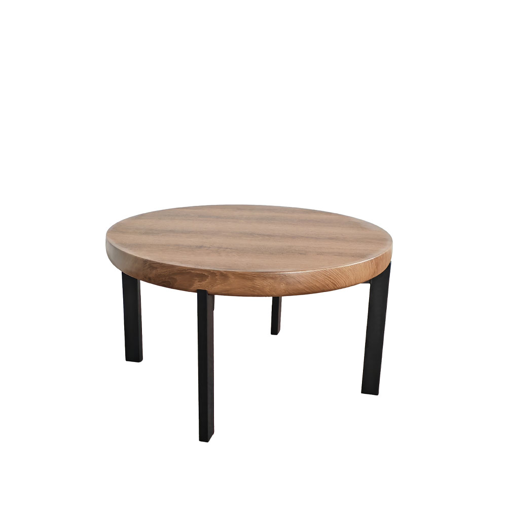 BOBBA COFFEE TABLE SONOMA ΜΑΥΡΟ 80x80x45cm