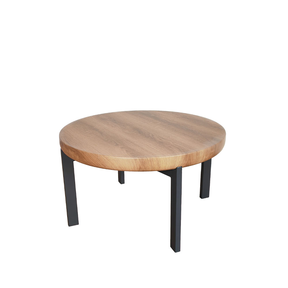 BOBBA COFFEE TABLE SONOMA ΜΑΥΡΟ 80x80x45cm
