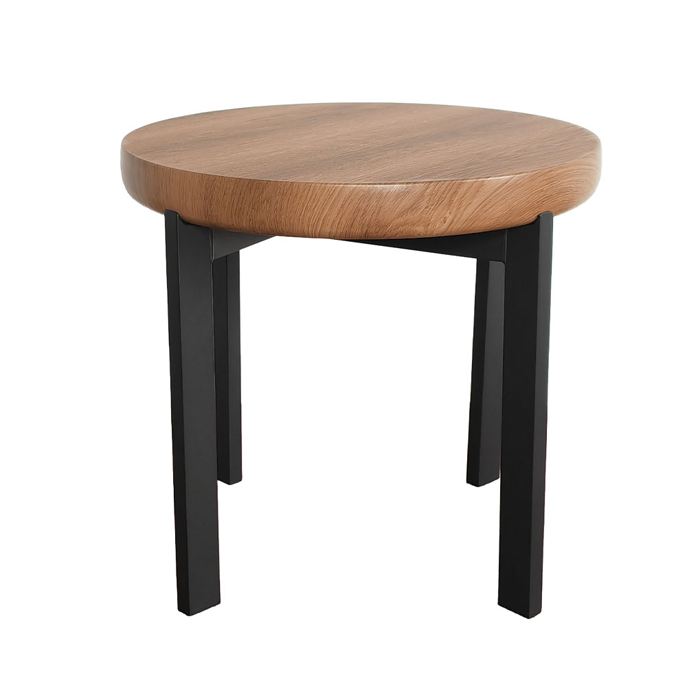 BOBBA SIDE TABLE SONOMA ΜΑΥΡΟ 60x60x55cm